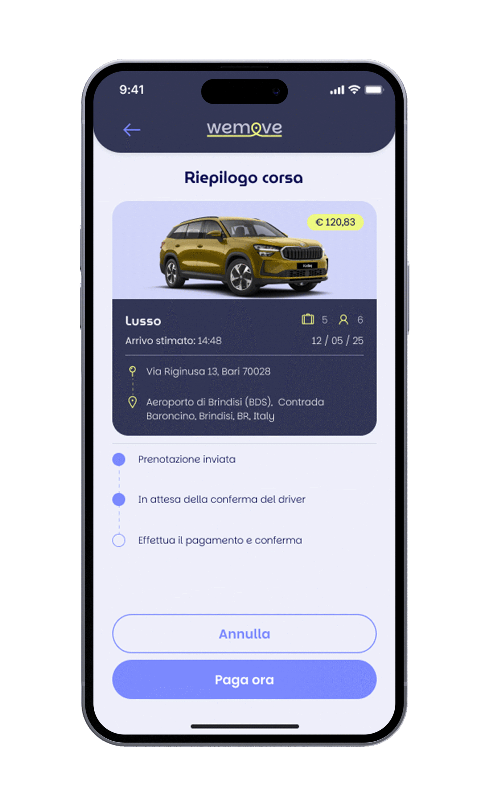 Paga in app
